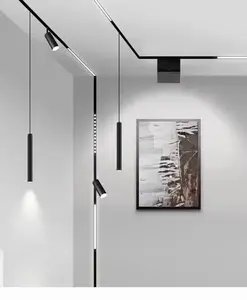 Modern Magnetic Track Lights Embedded Led Spotlight Down Light Livingroom Without Main Light