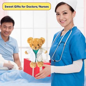 Ours en peluche blanc personnalisable avec logo, jouet créatif pour événement d'entreprise, cadeau d'anniversaire, rembourrage en coton PP, anti-stress - Product Image 5