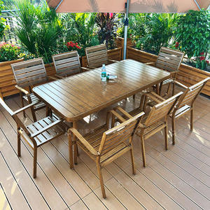 Set <span class=keywords><strong>Tavolo</strong></span> e Sedie da Esterno in Lega di Alluminio dal Design Moderno e Semplice per Cortile, Giardino, Terrazza, Balcone, Villa e Tempo Libero - Product Image 1