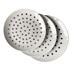 Plato <span class=keywords><strong>de</strong></span> Cerámica Perforado para Cocinar al Vapor, para Mariscos, Dumplings, Pescado, Panecillos, Uso Comercial Creativo, Plato Redondo con Drenaje - Product Image 5