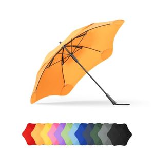 Paraguas Clásico de 48 Pulgadas, Resistente al Viento, con Toldo Resistente y Duradero para Protección Contra la Lluvia y los Rayos UV, para Uso Diario en Exteriores, Color Naranja Mango - Product Image 3