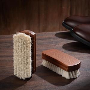 Cepillo de crin de caballo blanco de palisandro para zapatos, cepillo especial de madera maciza para limpieza de calzado de cuero, cuidado del calzado, artículos de cuero, mango de madera maciza - Product Image 1