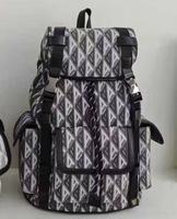 Sac de voyage élégant en cuir PVC gaufré grande capacité, sac à dos d'affaires d'été avec fermeture éclair, design noir tendance