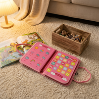 Livre sensoriel Montessori portable en feutre pour bébés, livre d'activités éducatives précoces, livre d'autocollants magiques pour enfants