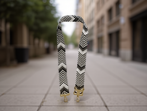 Correa de Bolso Tejida con Hebilla Dorada, Patrón Chevron, 50-65cm, Correa Individual, Estilo Minimalista para Todas las Temporadas - Product Image 2