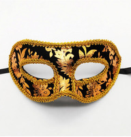 Sir Halloween Flanelle Tissu Tête Plate Homme Prom Dress Up Half a Face Photo Props Gentleman Roman Theme Party Mask