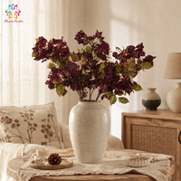 Fleurs artificielles de bougainvillier imprimées en 3D, 42 têtes, couleur automne, pour la décoration intérieure et extérieure