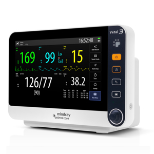เครื่องมอนิเตอร์ผู้ป่วยแบบพกพาหลายพารามิเตอร์สำหรับสัตว์เลี้ยง Mindray Vetal 3 สำหรับสุนัข แมว ม้า กระต่าย ในคลินิก - Product Image 1