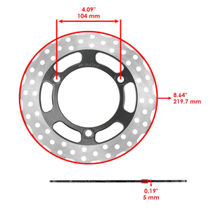 Disco de Freno Delantero y Trasero para Motocicleta de Alta Resistencia, Rotor de Freno para <span class=keywords><strong>Ninja</strong></span> <span class=keywords><strong>250R</strong></span> ER250 Z250 EX250 - Product Image 4