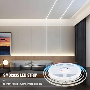 Bande lumineuse LED à prix avantageux, DC24V 12W 120leds 8MM PCB 2835 SMD LED, bande lumineuse flexible, 5M/rouleau, pour la décoration de la chambre - Product Image 6