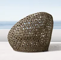 Nouveau design de mobilier de jardin tissé à la main par tous les temps, chaise en rotin durable pour hôtel, mobilier d'extérieur moderne et luxueux au bord de la piscine