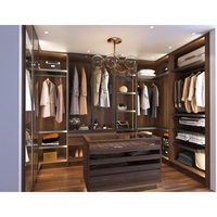 Armoire double extensible moderne et écologique Prima avec portes coulissantes pliables en bois pour chambre de villa