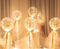 Guirlande LED en forme de colonne ronde, filet de tulle, rose, vague, ballon Bobo pour la décoration de mariage, de fête ou de chambre.