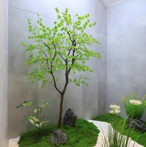 <span class=keywords><strong>Arbre</strong></span> d'érable artificiel pour intérieur et extérieur, ornement paysager pour salon, décoration végétale verte, scène de vitrine - Product Image 2