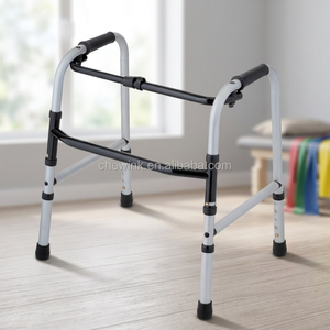 Taiwan-Made One Touched Folding Aluminum Adult Reciprocal <b>Walker</b> <b>Rollator</b>-Satin Silver Safe High Quality Healthcare Supply - Product Image 2