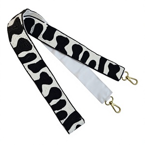 Newly Touch Down Embroidered Purse Strap <b>Navy</b> Blue Polyester Durable Rectangular Shape <b>Accessory</b> for Woman Bags - Product Image 4