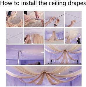 Блестящая тюль, кружево, нейлоновая драпировка, огнезащитная сетка, белая сетка, тюль, полиэстер, прозрачная простая трикотажная вуаль, прозрачная ткань для штор - Product Image 5