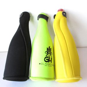 Vastop 1pc Neoprene Cans Cooler Sleeve 750ml Zipper Closure Portable Waterproof Insulated Foldable Shockproof Customizable Any - Product Image 1