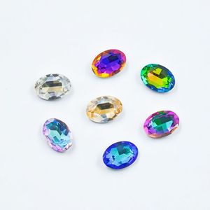 Diamantes elípticos K9 con base puntiaguda para joyería DIY, diamantes de agua de alta gama, diamantes con revestimiento de color al por mayor - Product Image 5