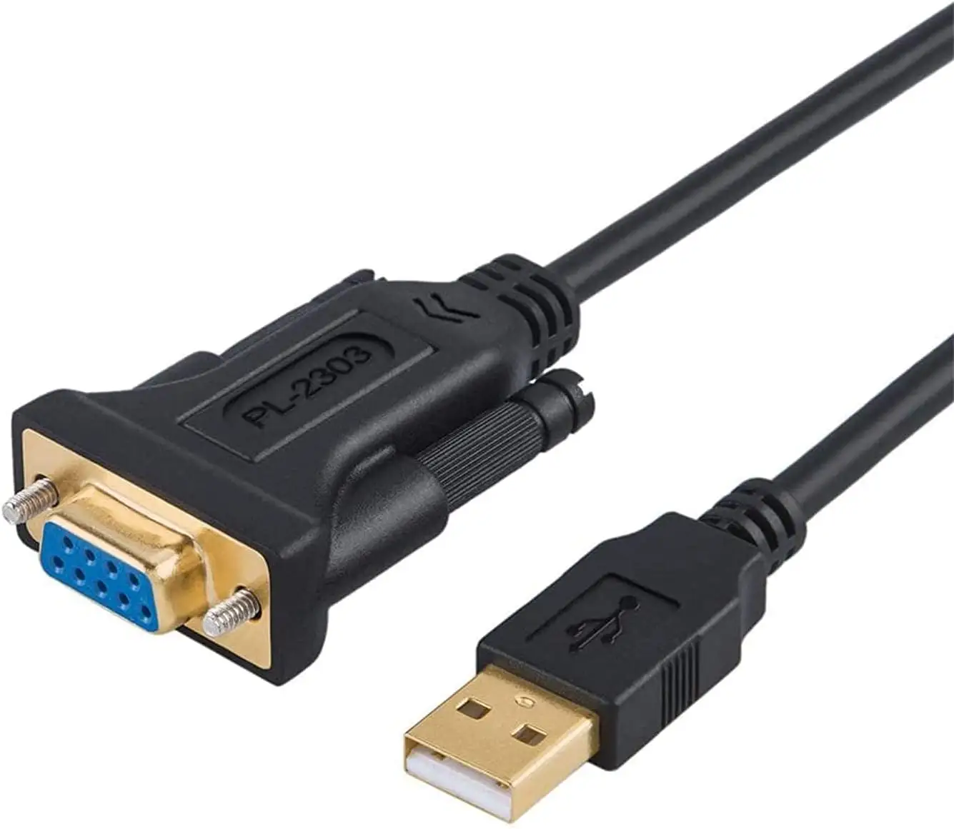 USB A macho para cabo serial DB9 fêmea embutido FTDI FT232RL Chip