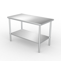 Cuisine industrielle au design moderne Table de travail en acier inoxydable Vente en gros pour hôtels, restaurants, cantines Cuisines commerciales