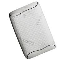 Oreiller en mousse à mémoire de forme et gel rafraîchissant WJ-1109A, forme rectangulaire tricotée, idéal pour avion, maison de retraite, hôtel (vente en gros)