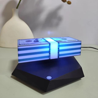 HCNT - Lámpara Nocturna Creativa con Modelo de Dinero Levitante Magnético, Luz de 16 Colores, Control Remoto, un Producto Moderno y Tecnológico