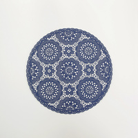 Vente en gros de tapis de table rond classique écologique en PVC, set de table en dentelle, décorations pour la maison, passe au lave-vaisselle, coloré