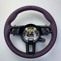 Volant sport en cuir suédé personnalisé sans palettes de changement de vitesse pour Porsche Panamera Cayenne Macan Taycan 911 918 Intérieur