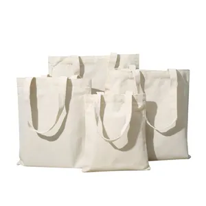 Customized Logo High Quality Printed Recycle Plain Organic Cotton Canvas Tote Shopping Bags With Zipper