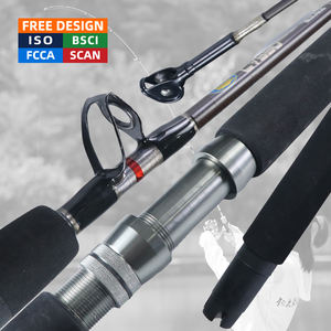 YOKI 2845930 24T karbon S-CURVE 1 bölüm 1.7m OEM Trolling tekne çubuk özel Trolling çubuklar Fuji kılavuzları - Product Image 1