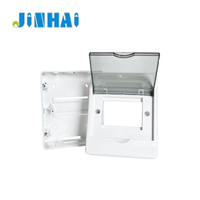 Boîtier de distribution en plastique à montage en surface pour intérieur, série 5S, 4 voies, avec couvercle transparent visible, pour disjoncteurs et distribution d'énergie légère