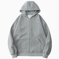 Blouson thermique gaufré en coton épais à carreaux, coupe carrée courte, effet vintage délavé soleil, fermeture éclair, sweat à capuche vieilli pour homme, hiver