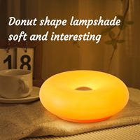 Lampe d'ambiance Donut, Lampe de chevet multicolore, Veilleuse tactile murale, Lampe de chambre rectangulaire avec port USB central