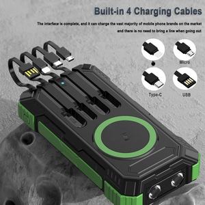 Cargador Solar Personalizado de 20000 mAh, Banco de Energía Portátil a Prueba de Agua, Cargador de Batería para Camping, Carga Rápida, Uso Personal - Product Image 3