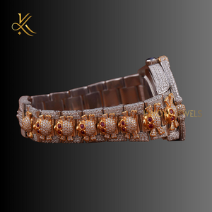 Reloj de cuarzo de diamantes de moissanita de calidad superior con diseño de lujo, brillo brillante y cronometraje preciso - Product Image 4