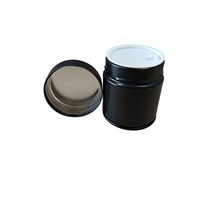 Boîte en métal ronde hermétique personnalisée de qualité alimentaire pour thé vert, vide, 30g 40g, pour matcha et épices, avec couvercle en plastique