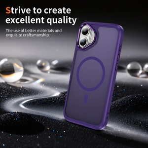 Coque de téléphone givrée translucide pour <span class=keywords><strong>iPhone</strong></span> 17 Air 16 Pro Max 15 14 13 <span class=keywords><strong>12</strong></span> Plus 11, en TPU+PC, mate, magnétique, compatible avec la recharge sans fil - Product Image 6