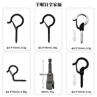 YIWANG Crochets de suspension noirs Q-Hanger à visser pour plafond et mur extérieur, pour lumières de Noël, plantes, sacs, carillons éoliens
