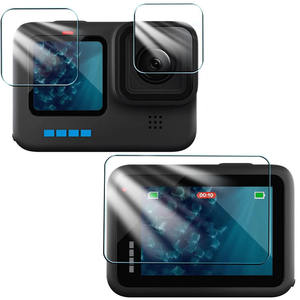 KAMPHO HD Vidrio Templado para <span class=keywords><strong>GoPro</strong></span> <span class=keywords><strong>Hero</strong></span> 11 10 <span class=keywords><strong>9</strong></span> Lente Negra <span class=keywords><strong>Protector</strong></span> de Pantalla de Vidrio para <span class=keywords><strong>GoPro</strong></span> Hero11 Hero10 Hero9 - Product Image 1