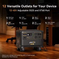 Station d'alimentation portable Pecron F5000LFP 5120Wh avec panneau solaire extérieur, onduleur à onde sinusoïdale pure MPPT, allume-cigare et port USB-C pour voiture