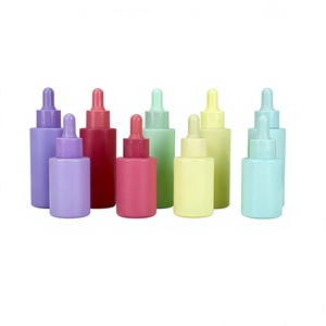 Botellas de Vidrio con Gotero en Colores Pastel Brillantes con Logotipo Personalizado al por Mayor, Frascos de Vidrio para Suero, Esencia Facial y Aceite Esencial - Product Image 1