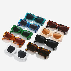 Lunettes DL en gros, lunettes de soleil carrées hip-hop, lunettes de soleil personnalisées tendance, lunettes de soleil rectangulaires noires, lunettes de soleil cool de rue, 2023 - Product Image 2