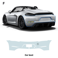 TPU 7.5MIL Film automobile de haute qualité prédécoupé pour P orsche 718 Spyder Gt4gt4Rs 2019-2023 Garantie 6 ans d'auto-guérison