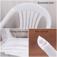 Chaise de jardin en plastique d'extérieur bon marché en gros, portable, imperméable, personnalisée