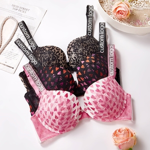 Set Reggiseno in Pizzo <span class=keywords><strong>Leopardato</strong></span> Sexy Personalizzabile con Logo, Stile Europeo e Americano, <span class=keywords><strong>Intimo</strong></span> Confortevole con Diamanti Scintillanti - Product Image 3