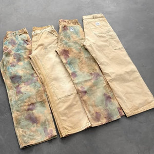 כבד משקל עמיד מותאם אישית מטבל צבוע כפתור סגירה עמיד לטבול חומצה עניבות וינטאג לטבול לחץ מותן גבוה מטען גברים מכנסיים - Product Image 2