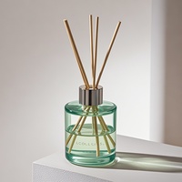 Ensemble diffuseur de parfum en verre à double paroi de luxe avec bâtonnets en rotin pour la vente en gros aux hôtels et aux particuliers