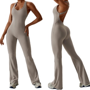 ชุดบอดี้สูทออกกำลังกายแบบแห้งเร็วปรับแต่งได้สำหรับผู้หญิง ชุดจั๊มสูทโยคะแบบชิ้นเดียวสำหรับออกกำลังกายและโยคะ - Product Image 1