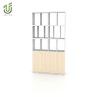 IULTRA Étagère de séparation double face autoportante géométrique moderne pour école et bureau avec cadre métallique grande taille